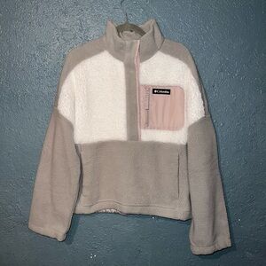 Columbia Women’s Two-Tone Sherpa Quarter Zip Jacket